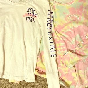 Long sleeves tie dye, white tee